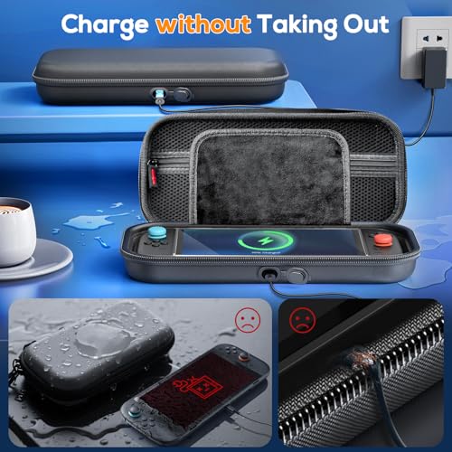 Image of Auarte Carry Case for Nintendo Switch 2, Accessories Bundle for Switch 2 Include Carrying Case, HD Screen Protector with Alignment Frame and Dust Plug, Thumb Grip