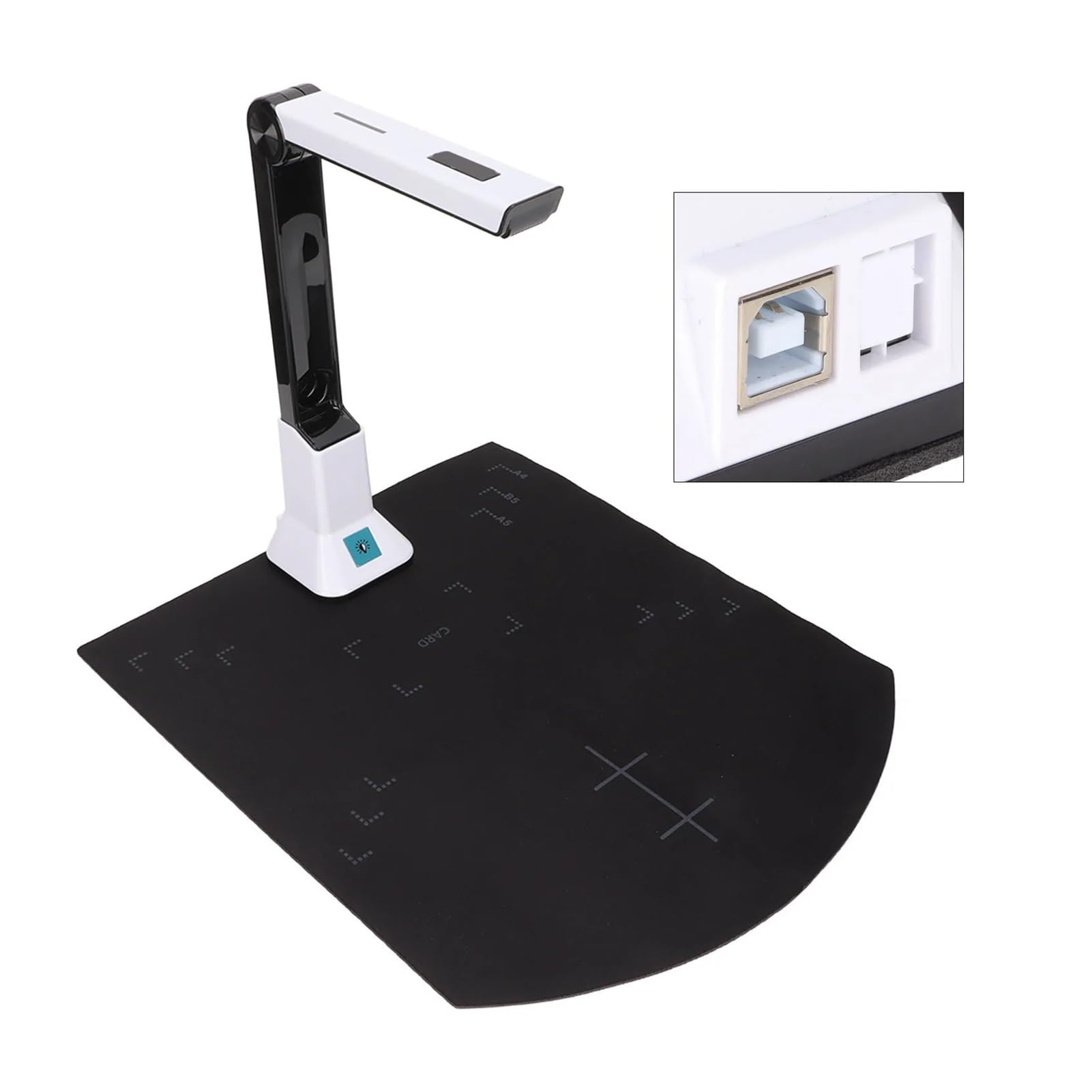 Dokumentenscanner, Professionelle Dokumentenkamera, 8 Millionen Pixel, HD, A4, Autofokus, USB-Dokumentenkamera-Scanner