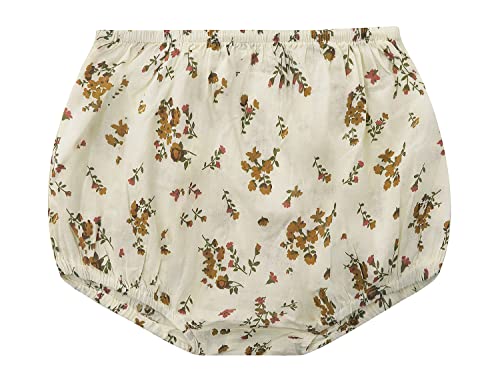 Symunnia Toddler Baby Girls Summer Floral Shorts Print Shorts Kids Cotton Bloomer Shorts Diaper Cover Clothes(3T,Beige#)