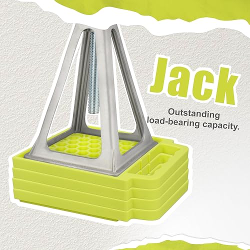 LTWHOME RV Kleine Stabilisator Stützplatten zur Sicherung der Kurbelstütze im Wohnmobil oder Wohnwagen Schwerlast 21 * 16.5cm (4 Stück)