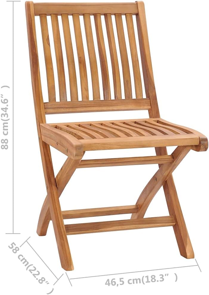 (Fast Shipments) Outdoor Folding Lawn Chairs for Beach, Backyard, Deck, Patio Dining Chairs, Folding Camping Chairs Folding Garden Chairs 2 pcs Solid Teak Wood