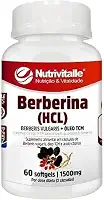 Berberina Berberis Vulgaris HCL + Óleo Tcm 60 Capsulas 750mg Softgels Nutrivitalle