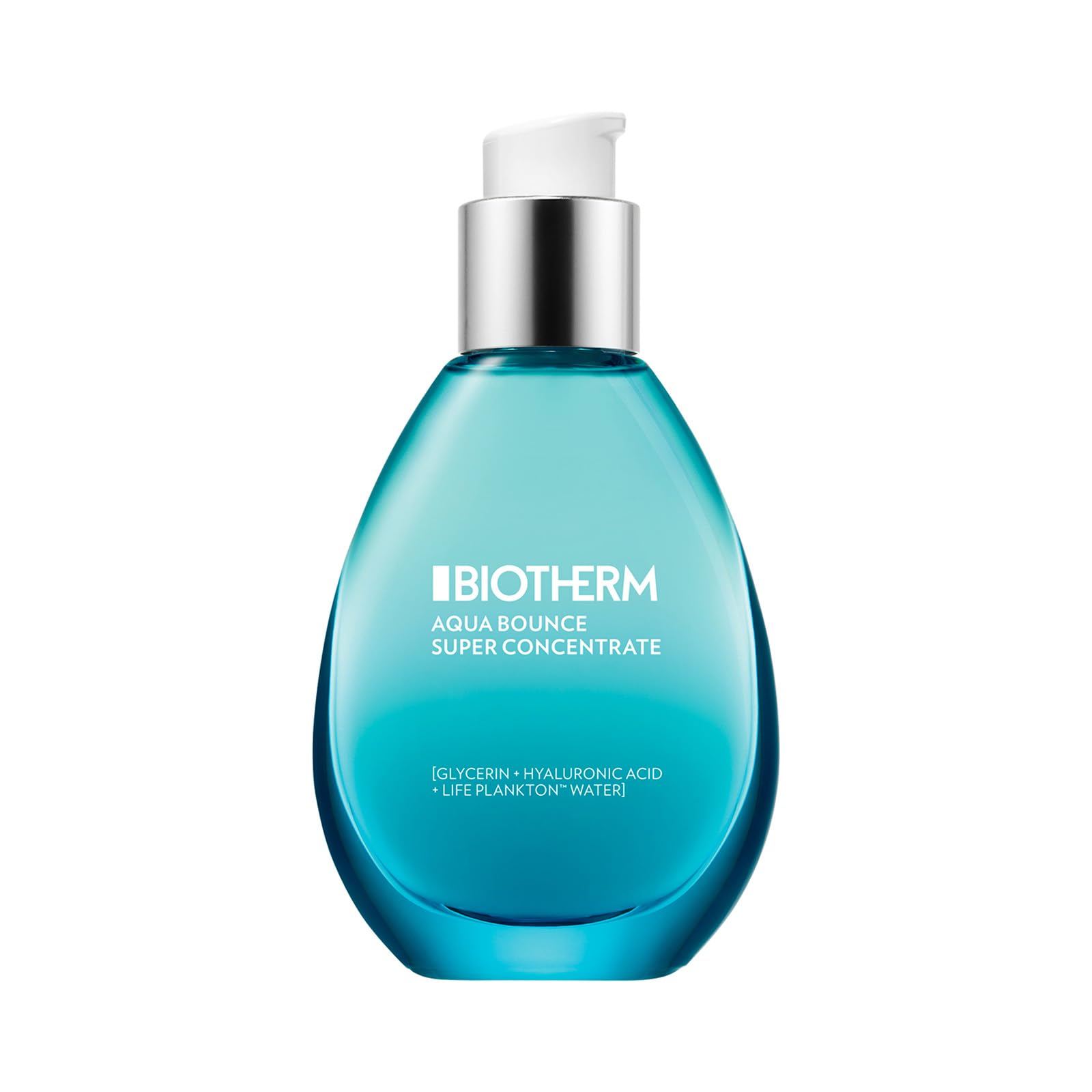 BIOTHERM Aquasource Aqua Bounce Super Concentrate, Crema Viso Idratante, Per Pelli Secche e Disidratate, Azione Idratante e Rimpolpante, Arricchita con Life Plankton e Acido Ialuronico, 50 ml