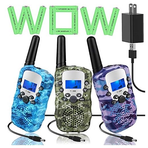 Topsung 3 Walkie Talkies for Kids Adults Rechargeable Walkie Talkie Two Way Radio with Charger,Idea Kids Toys for 3 4 5 6 7 8 9 10 11 12 Year Old Girl Boy Gifts