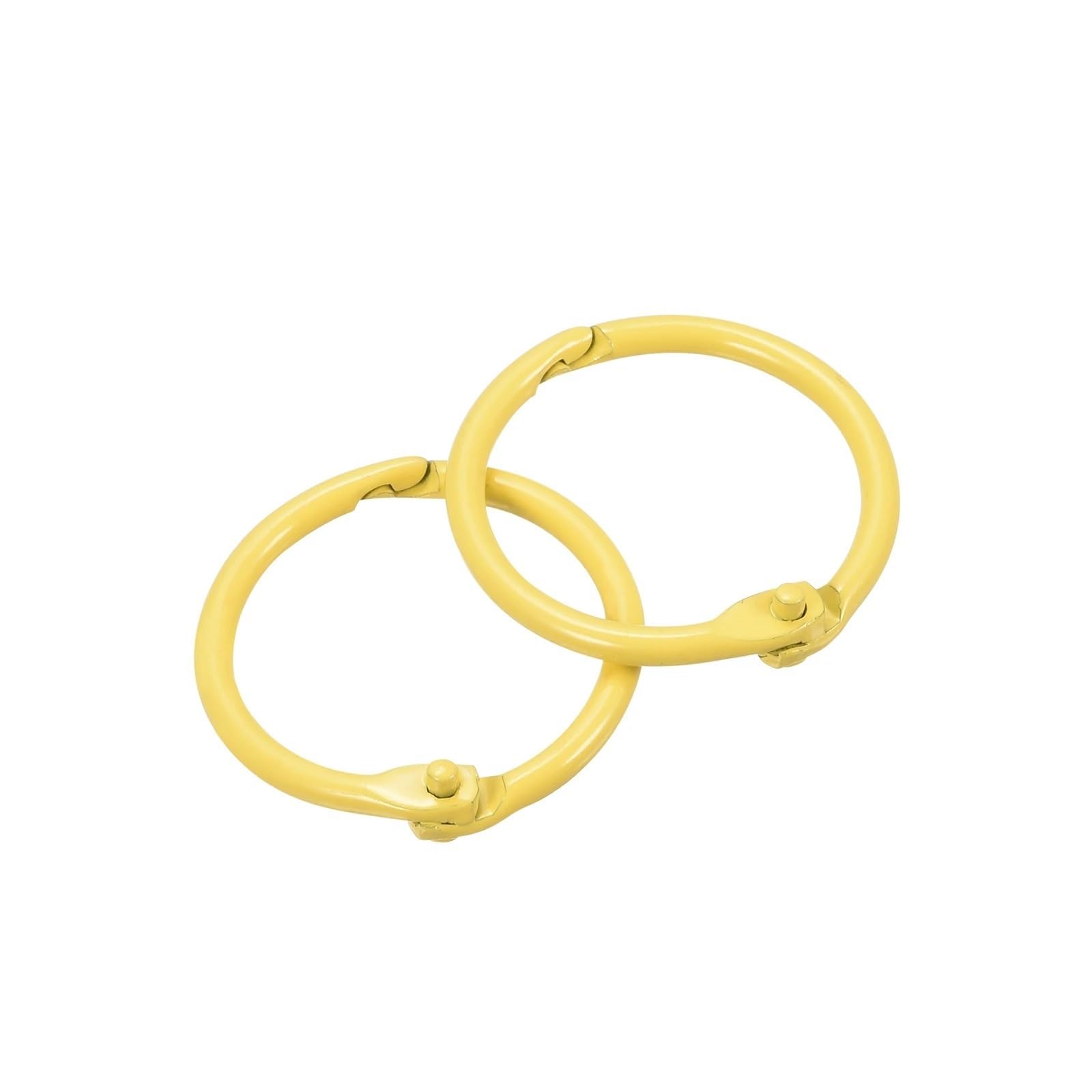 Lot de 30 anneaux de reliure en métal de 45 mm en acier au carbone pour cahiers, livres, clés, fournitures de bureau (café)