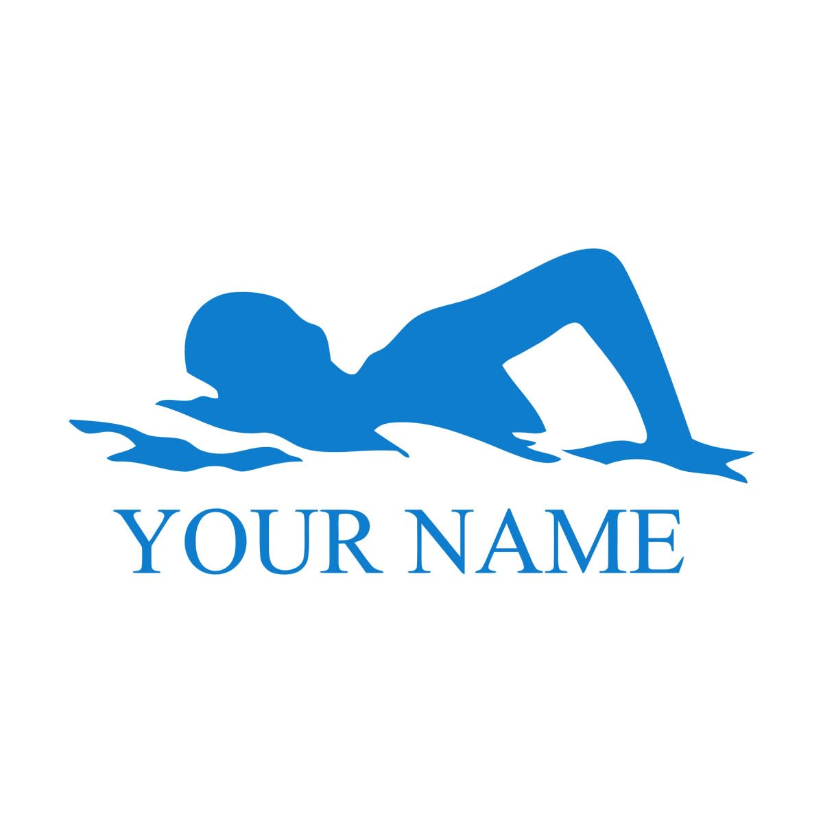 Swimming Man Vinyl Wall Sticker Gym Studio Decoration Customized Name Wall Psoter Swim Teenager Wall Art Decals Boys Gift Small
