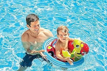 Image of Inflatable Kiddie Float | Water Baby Floater for Kids| Safe Anti-flip Diaper Style Swim Tube Rider| Swim Pool Tube for Toddlers|Multicolor Cute Swimming Pool Safety Seat (Unicorn)