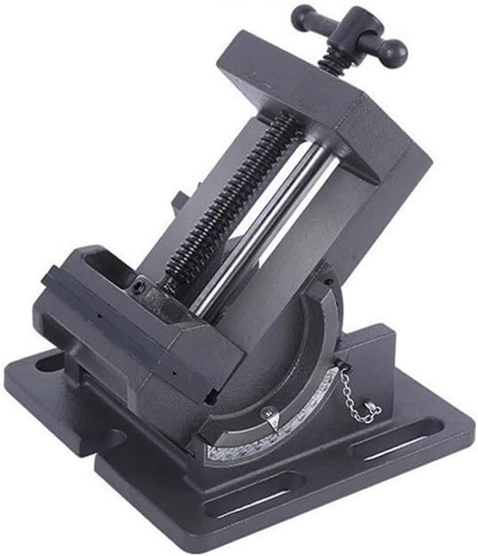Tiltable rail bench vise, heavy duty quick clamping, work, table, 100 mm (4 inch) 90° swivel drill press(3in)