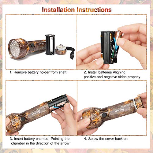 image for Escolite UV Flashlight Black Light, 51 LED Camo 395 nM Ultraviolet Bla