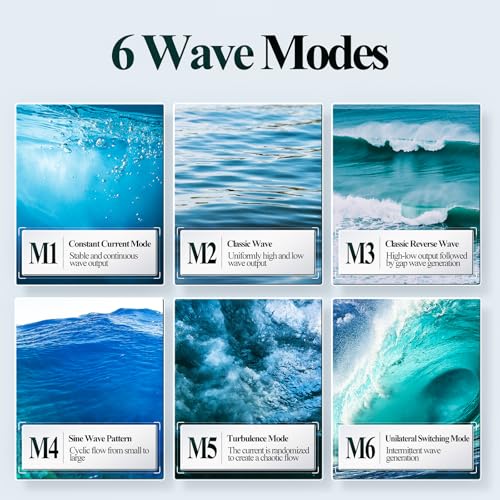 Image of 2100 GPH Wave Maker for Aquarium, Ultra Quiet DC 24V Fish Tank Powerhead with Strong Magnet Suction Base, Circulation Water Pump Wavemaker with Controller and LED Display for 30-70 Gallon Tank