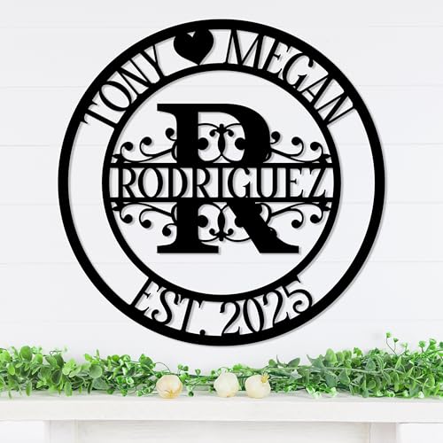Personalized Metal Name Signs, Split Letter Monogram Wall Decor, Custom Last Name Sign, Family Name Sign for Outdoor, Personalized Wedding Gift, Garden Decor, Metal Wall Art, Housewarming Gift - Image 3