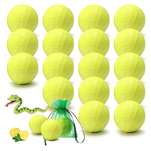 KINGFAC Snake Repellent for Yard Powerful 20 Pack Snake Be Gone Snake Away Repellent Safe for Dogs Natural Snake Scram Balls to Keep Snakes Out Your House Outdoor Garden Camping