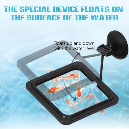 Image of Fish Feeding Ring, Fish Safe Floating Food Feeder Circle Blue, with Suction Cup Aquarium, Square and Round Shape Fish Tank Towels - for Guppy, Betta, Goldfish, Etc (1 Square)