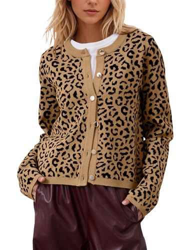 Amazon.com: Ziesexy Leopard Cardigan Long Sleeve Open Front