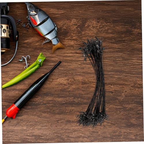 UPKOCH 50pcs Fishing Leaders con Alzas acero inoxidable miniatura 4