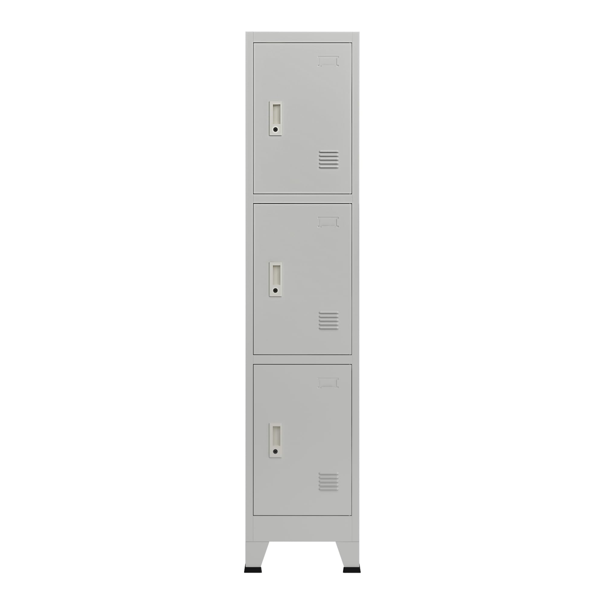 Armadio Spogliatoio Mobile In Acciaio - 4 Ante Con Serratura, Grigio - Foto 8