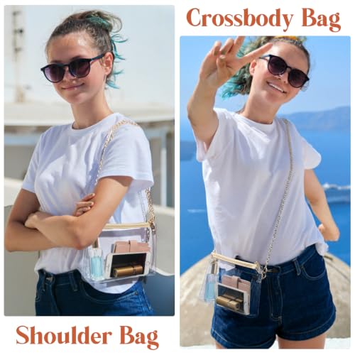 Image of Lorbro Clear Purse for Women, Stadium Approved Crossbody Bag for Concert