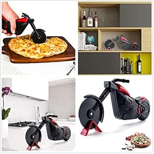 Pizza Cutter,Quality Stainless Steel Motorcycle Pizza Cutter Wheel,Super Sharp Pizza Slicer Cutter Wheel With Non Slip Ergonomic Handle,Fun Pizza Cutter For Christmas Holiday Gift Pizza CutterQuality Stainless Steel Motorcycle Pizza Cutter WheelSuper Sharp Pizza Slicer Cutter Wheel With Non Slip Ergonomic HandleFun Pizza Cutter For Christmas Holiday Gift