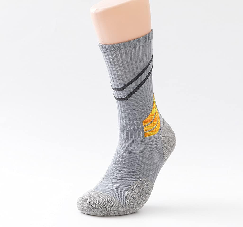 DRASEX Men's Sports Cushioned Athletic Crew Socks 4-Pack Performance Thick Basketball Running Hiking Socks - Image 6