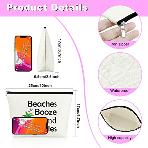 Mxrymvu Beach Gifts for Women Friends Makeup Bag Beach Lover Gifts Cosmetic Bag Funny Vacation Gift Seaside Themed Pouch for Women Besties Birthday Christmas Graduation Present Travel Makeup Pouch2
