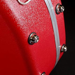 Lindo Étui rigide en ABS avec poche pour guitare acoustique/classique et électro Rouge - Les Beatles, Paul McCartney, John Lennon, RIngo Starr, George Harrison Lindo Étui rigide en ABS avec poche pour guitare acoustique/classique et électro Rouge – Image 6
