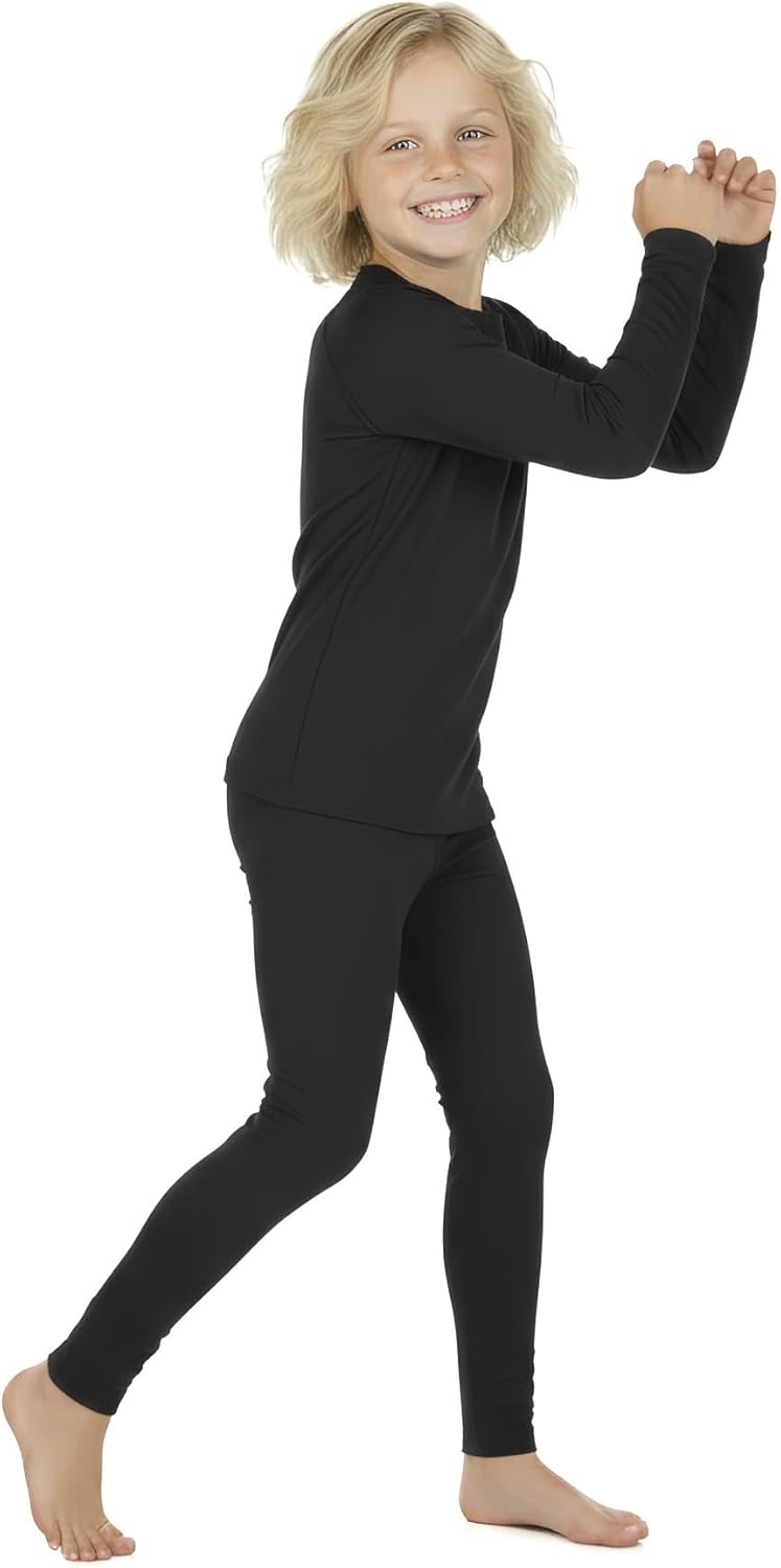 Wooly Unisex Kids 100% Merino Wool Base Layer Set Thermal Underwear Sets for Girls and Boys - Image 5