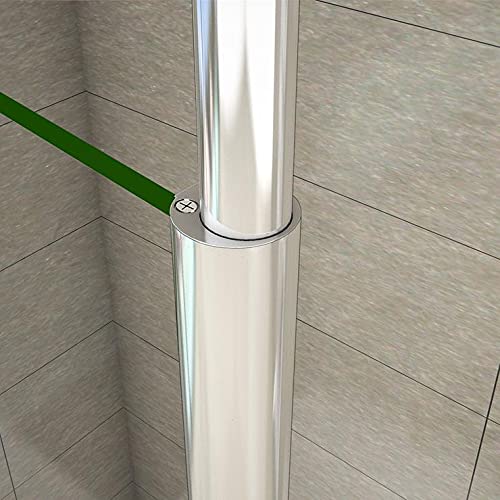 AICA barre de stabilisation au plafond extensible 203-320cm, barre de fixation cylindrique avec la finition chromée