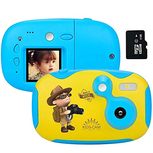 AMKOV Kids Toy Digital Camera for Boys - Mini Size Creative Toddler Toy