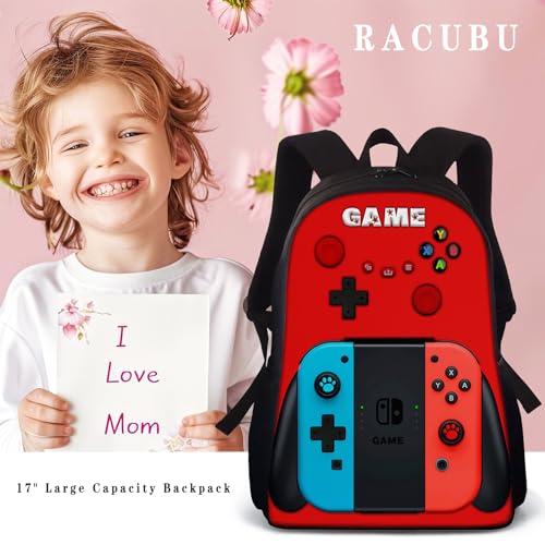 RACUBU 3pcs Boys Backpack With Lunch Box And Pencil Case School Backpacks For Boys ，Backpack For Kids Teens，17″ Large Capacity2