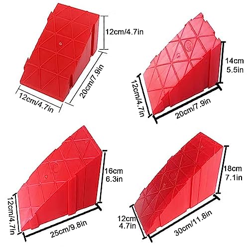 MKYOKO Bordsteinrampe, TüRschwellenrampe, Auto Rampe, Treppenrampe, 12×12×20cm, for TüRen, Einfahrten, Gehwege, Auto, Roller, Fahrrad (Size : 12x16x25cm/4.7 * 6.3 * 9.8in)