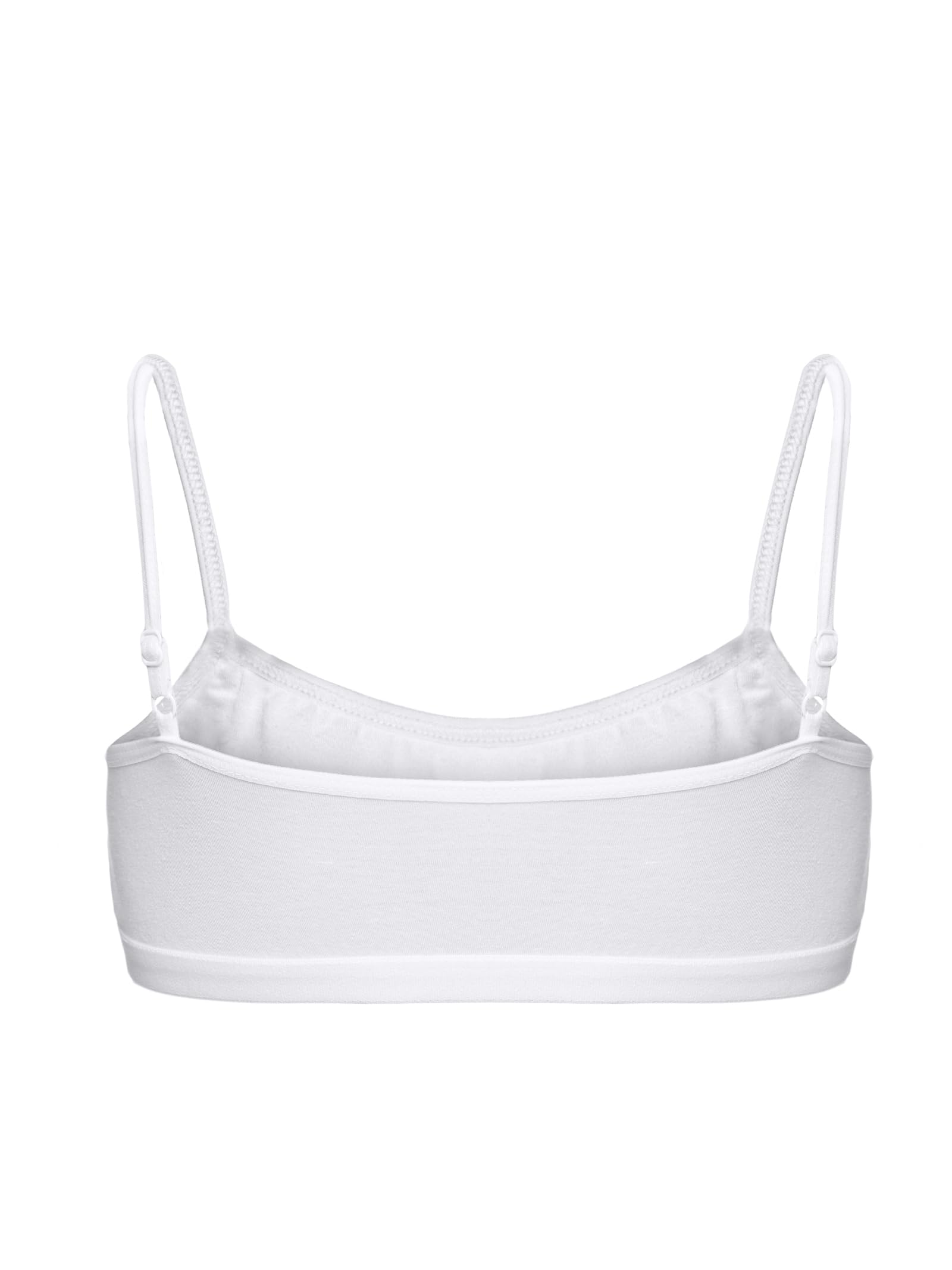 MAGICMOON Padded Bra for Girls, Beginners Bras, Training Bra, Sports Bra,Crop Top, Crop Cami Bras for Teens (11-12 Years, White) 4