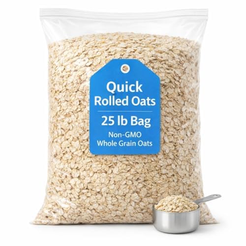 Quick Rolled Oats 25 LB Bag Non GMO Whole Oats