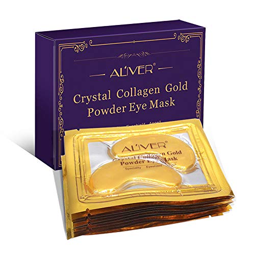 Under Eye Collagen Patch, 24K Gold Anti-Aging Mask, Pads for Puffy Eyes & Bags, Dark Circles and Wrinkles, with Hydrogel, Deep Moisturizing Improves elasticity, 10 Pairs