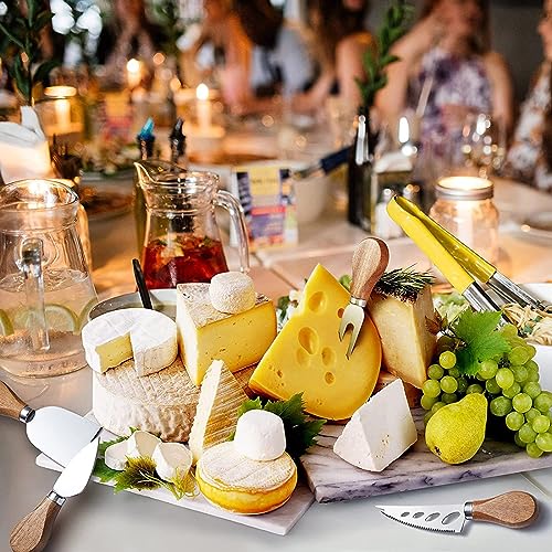 Qianxihu 6Pcs Cheese Slicer Set Cheese Knife Set Wooden Handle Cheese Knives Stainless Steel Cheese Knife and Cheese Shovel Set for Party Wedding Birthday - Image 9