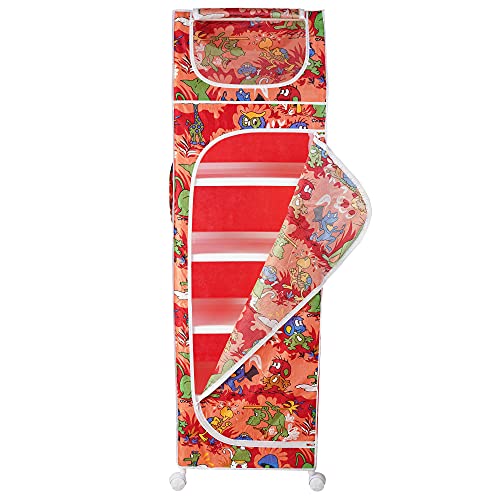 Image of Little One's | 6 Plastic Shelves Baby Wardrobe /Toy Organizer, ISI Certifed | Jungle Red | TB6 /AR