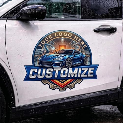 Image of Business Decals for Vehicles, Vinyl Logo Decals Custom, Transparent Vinyl Sticker for Window Door Truck Trailer Bumper Car Up to 42 Inch