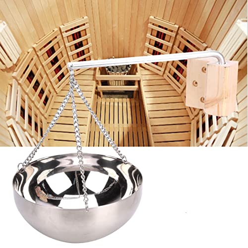 20cm Wood + Stainless Steel Essential Oil Holder Bowl Sauna Rocks Aromatherapy Tools for Sauna Room and Spa,Sauna Accessories, Bathroom, Sauna Accessories, 20cm Wood + Stainless Steel EssSauna R