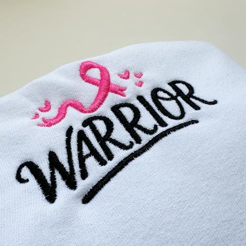 Breast Cancer Awareness Embroidered Sweatshirt Women Pink Ribbon Warrior-Support Squad-Long Sleeve Unisex-Sweatshirt4