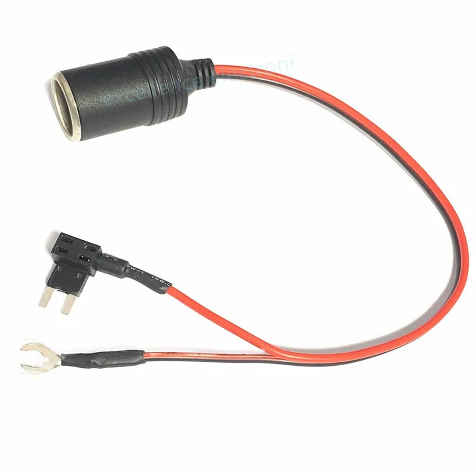 1 szt. Kabel do zapalniczki samochodowej Gniazdo żeńskie złącze adaptera mały średni kabel bezpiecznikowy (mikro)
