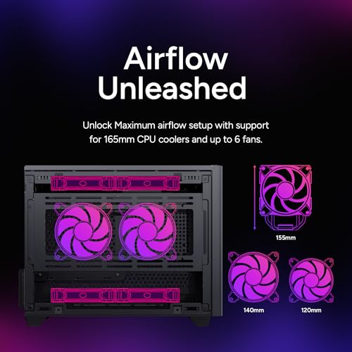 Image of Cooler Master Tempered Glass, Alloy Steel NR200 SFF Small Form Factor Mini-ITX Case with Vented Panel, Triple-slot GPU, Tool-Free and 360 Degree Accessibility, Without PCI Riser (Black)
