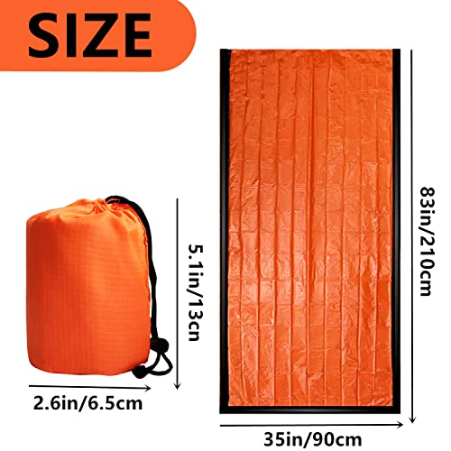 Goldhik 2 Pack Emergency Sleeping Bag, Portable Survival Thermal Bivy Sack, Waterproof Lightweight Survival Shelter Blanket, Mylar Emergency Blanket For Outdoor Camping Hiking Adventure #TOP1