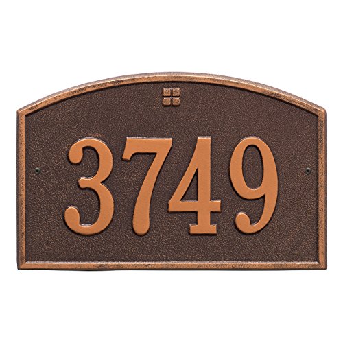 Cape Charles 1-Line Standard Wall Plaque in Antique Copper