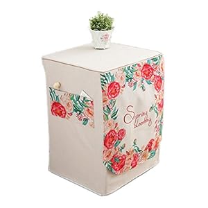 WuKong Direct Écran Solaire en Coton et Lin Machine à Laver à Tambour Housse Anti-poussière avec Sac de Rangement B