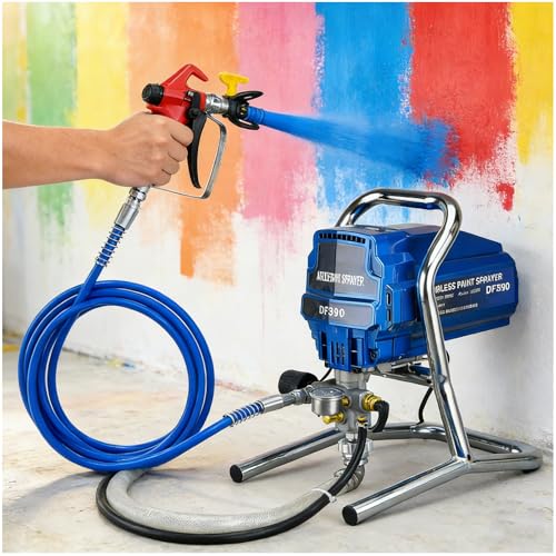 Pulverizador de pintura sin aire, pistola eléctrica de alta potencia de 1800 W para valla de pared de muebles, presión máxima de 200 bar/3000 psi, uso doméstico y comercial