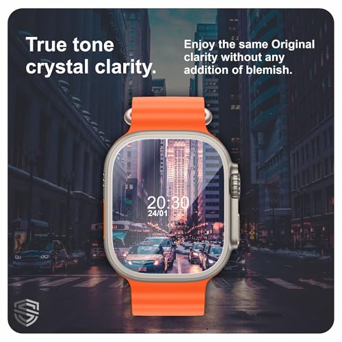 Image of Military-Grade Gorilla Tempered Glass For Apple Watch Ultra, Watch Ultra 2 and Watch Ultra 3 (49 mm) with Installation Kit | Pack of 2 | Transparent