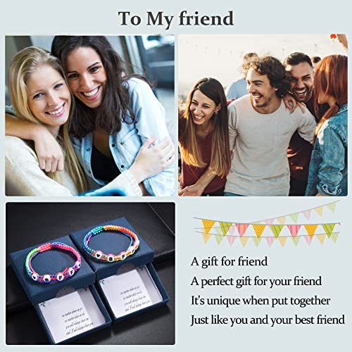 Matching Bracelets For 2 Best Friend Bracelets Adjustable Cord Braided Bracelet For Bff Love Bracelet Jewelry Gift For Women Girls Birthday Anniversary Christmas Valentine's Day Gift For Her #TOP3