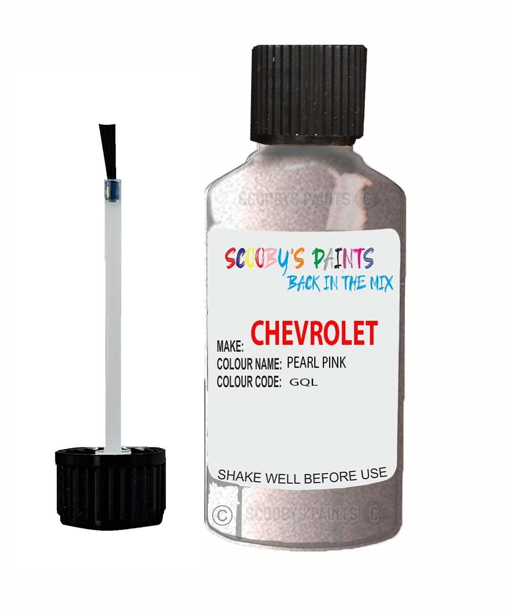 Scoobys Paints Back In The Mix Pearl Pink Touch Up Paint For Chevrolet Spark Gql 2011-2013 30Ml Bottle Brush Scratch Stone Chip Repair Pen