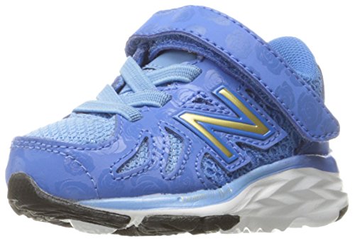 New Balance 790 V6 Running Shoe, Blue/Gold, 12 Wide US Unisex Little_Kid