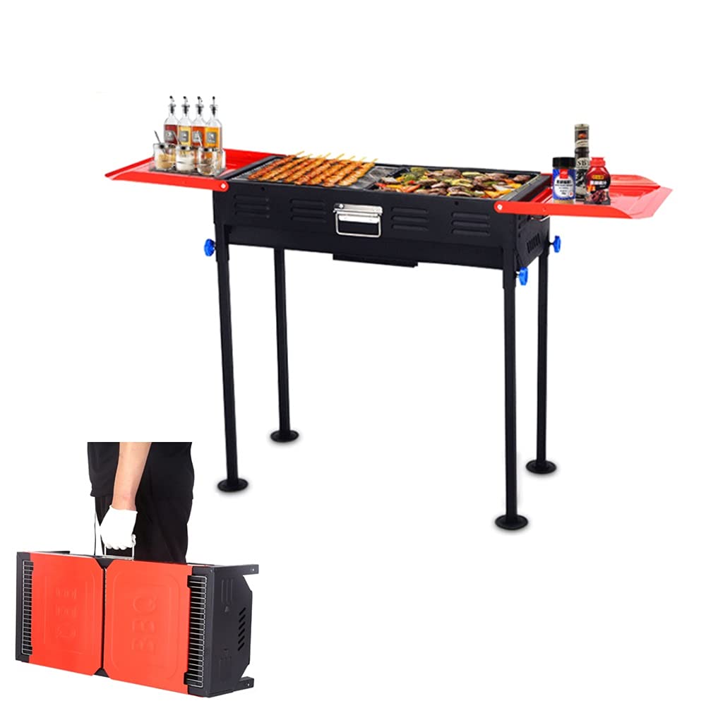 Barbecue au charbon pliable gain de place en acier inoxydable pour remédier aux manques d'espace