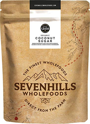 Sevenhills Wholefoods Organic Coconut Sugar 1kg, for Drinks, Desserts & Baking, Low GI Brown Sugar